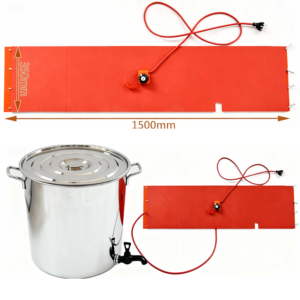 220V Flexible Pot Barrel Heating Belt 120℃ Silicone Rubber Barrel/Can Heater for Grease, Soup, Honey Barrels